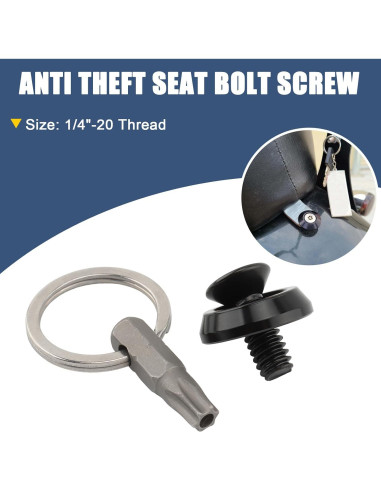 Tuerca Tornillo de Asiento Antirrobo Jiataban 1/4"-20 Negro