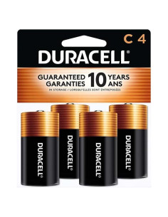 Baterías Alcalinas Duracell Coppertop C - Paquete de 4