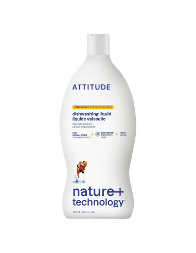 Jabón para Platos ATTITUDE 700 ml Vegano Cítricos EWG