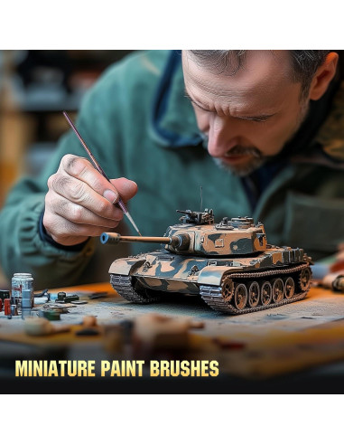 Juego de 5 Pinceles de Sable Kolinsky Lenbicki para Detalles Finos