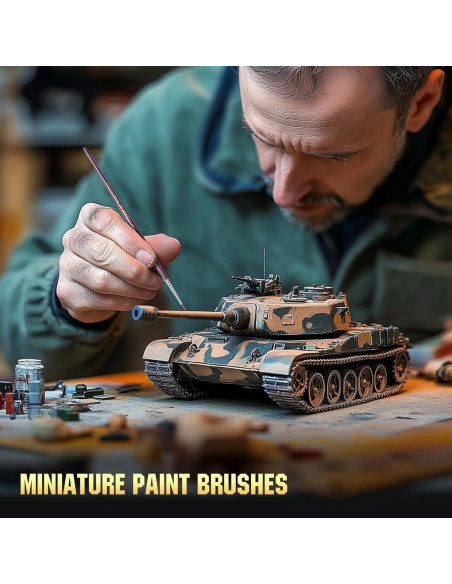 Juego de 5 Pinceles de Sable Kolinsky Lenbicki para Detalles Finos