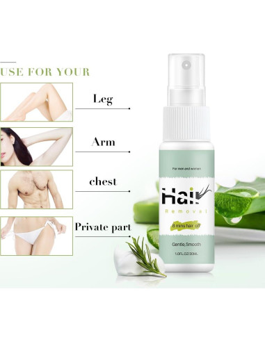 Spray Depilatorio LINEDSON 30ml - Indoloro para Axilas y Piernas