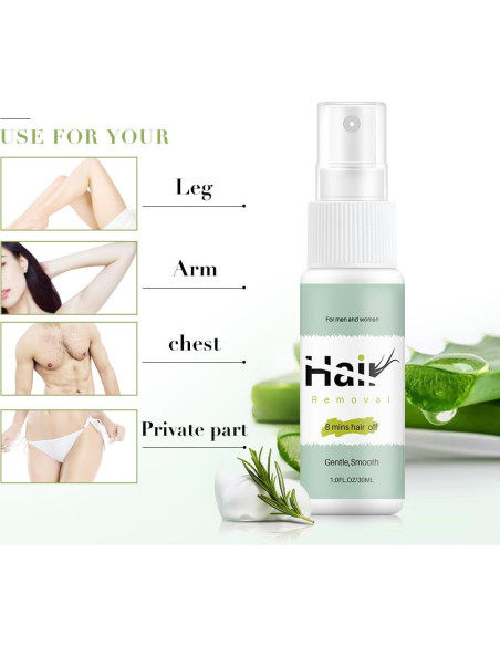 Spray Depilatorio LINEDSON 30ml - Indoloro para Axilas y Piernas