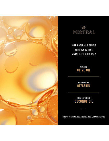 Jabón Líquido para Manos Mistral 500 ml Ámbar Negro Hidratante