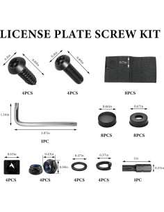 Kit de Tornillos Antirrobo para Placas de Licencia NYTKL M6 2