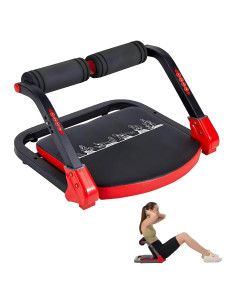 HOTSWEAT Máquina de Abdominales Plegable 150 kg Rojo