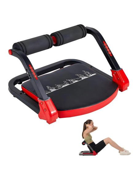 HOTSWEAT Máquina de Abdominales Plegable 150 kg Rojo