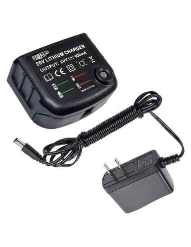 Cargador de Batería Li-Ion 20V HQRP Compatible Black and Decker
