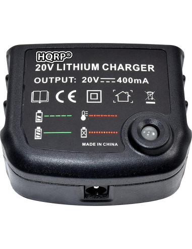 Cargador de Batería Li-Ion 20V HQRP Compatible Black and Decker