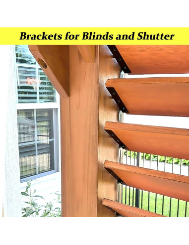 Kit de Soportes de Louvers UriMaxa para Pérgola Negra 1.35kg