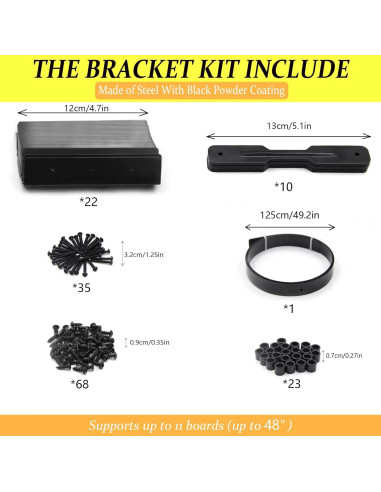 Kit de Soportes de Louvers UriMaxa para Pérgola Negra 1.35kg