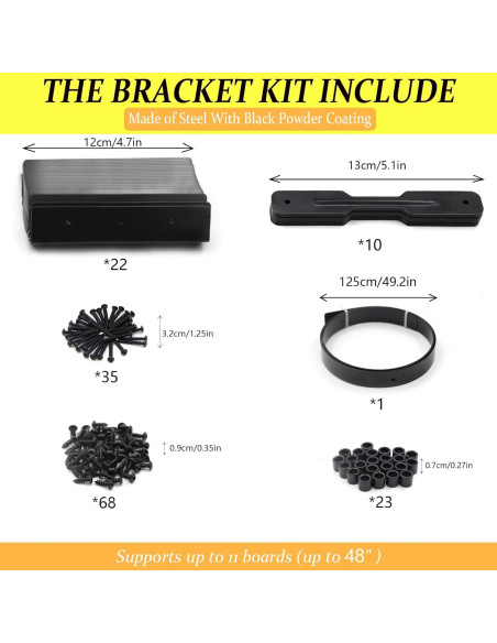 Kit de Soportes de Louvers UriMaxa para Pérgola Negra 1.35kg