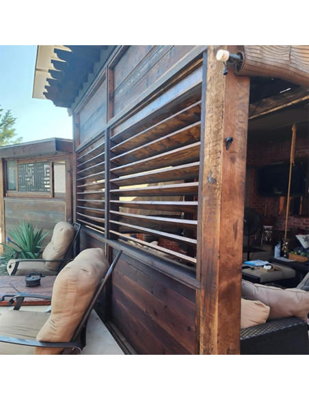 Kit de Soportes de Louvers UriMaxa para Pérgola Negra 1.35kg