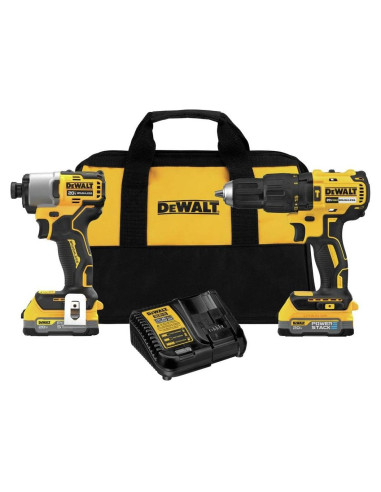 Kit DEWALT 20V MAX Sin Escobillas con 2 Baterías POWERSTACK