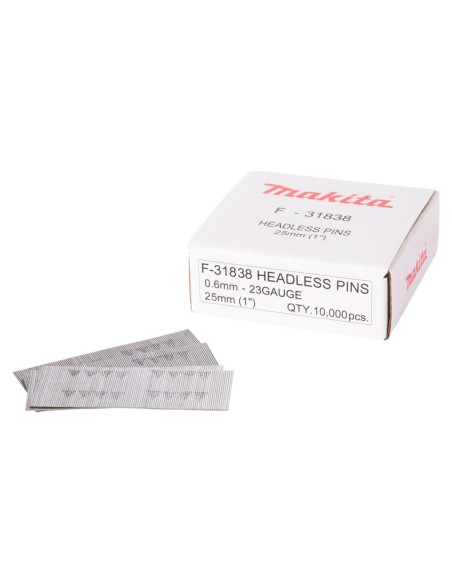 Clavos Sin Cabeza Makita F-31838 25mm 23g Caja 10,000