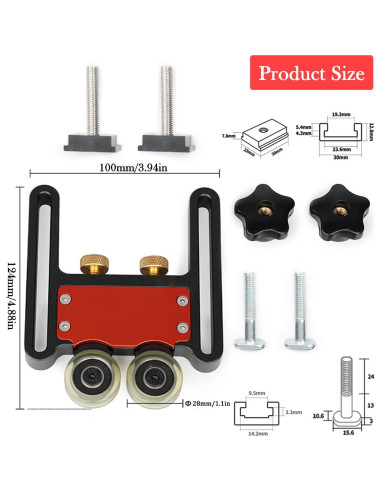 2 Piezas Tabla de Sierra Pluma Riaodtine con Rodillos Ajustables