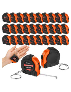 Cinta Métrica Mini Retráctil 50 Pcs Kigeli 2m Llavero Naranja