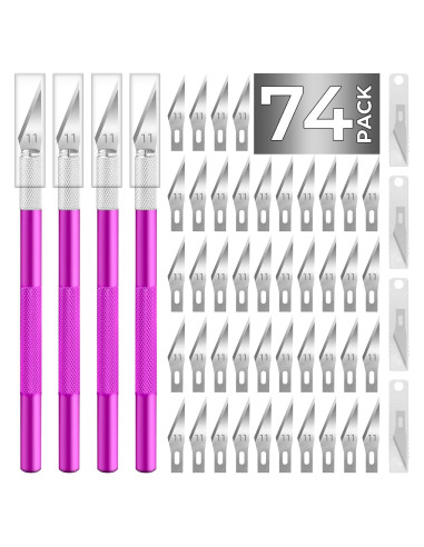 Cuchillo de Manualidades JTIEO con 4 Cuchillos y 70 Cuchillas