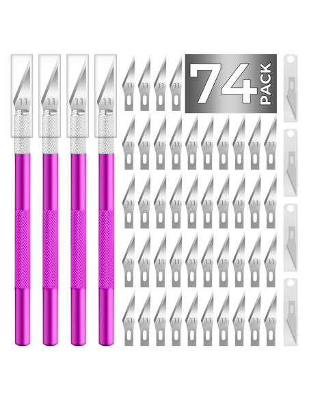 Cuchillo de Manualidades JTIEO con 4 Cuchillos y 70 Cuchillas