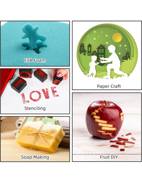 Cuchillo de Manualidades JTIEO con 4 Cuchillos y 70 Cuchillas