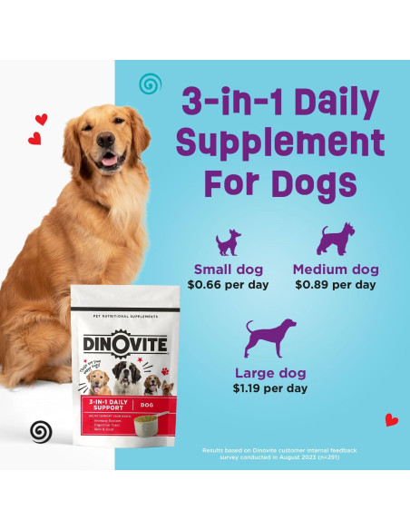 Dinovite 3 en 1 Probiotico para Perros Pequeños 30 Porciones