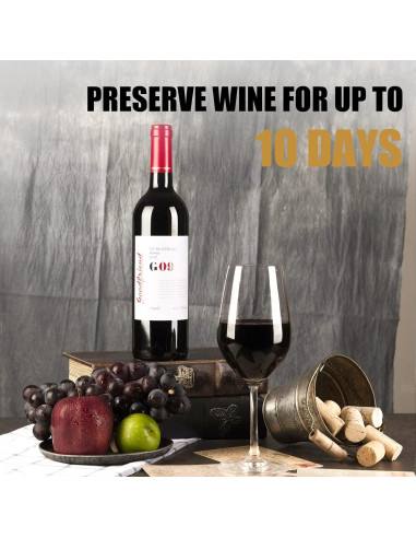 Tapones de Vino OWO al Vacío Reutilizables - Paquete de 4