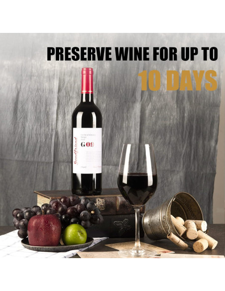 Tapones de Vino OWO al Vacío Reutilizables - Paquete de 4