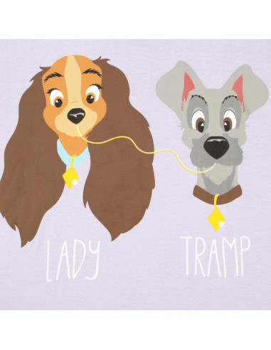 Pijamas para Mujeres Disney La Dama y el Vagabundo Púrpura
