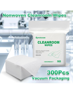 Toallitas de sala limpia Synivovan 22.86x22.86cm 300 Pcs 2