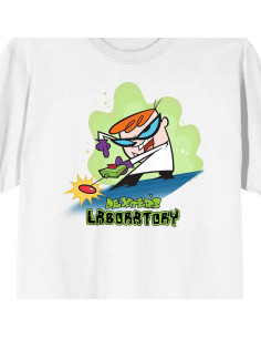 Camiseta Blanca Hombre Manga Corta Laboratorio de Dexter 2