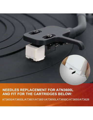 Aguja de Reemplazo ATN3600L + Gel de Limpieza Audio Technica