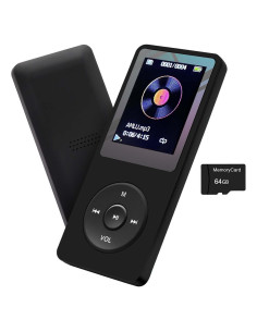 Reproductor MP3 Arungo 64GB con Altavoz y Auriculares