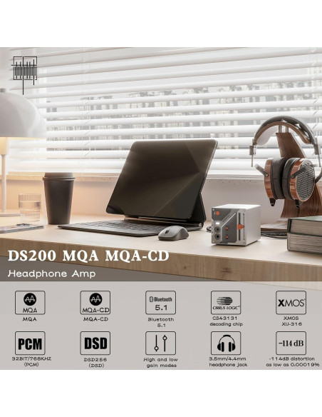 Amplificador DAC SMSL DS200 Bluetooth 5.1 32bit 768kHz