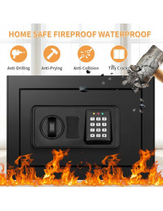 Caja Fuerte Digital Homirxan 1.2 Pies Cúbicos a Prueba de Fuego 2