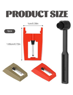 4 Agujas de Reemplazo para Tocadiscos + Cepillo de Limpieza 2