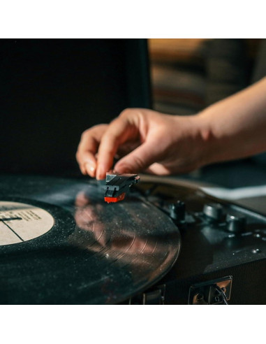 4 Agujas de Reemplazo para Tocadiscos + Cepillo de Limpieza