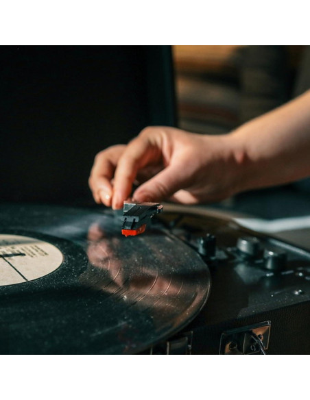 4 Agujas de Reemplazo para Tocadiscos + Cepillo de Limpieza