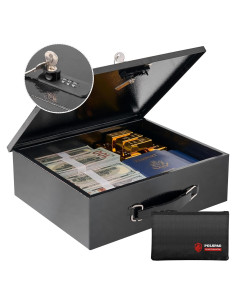 Caja de Seguridad a Prueba de Fuego Polspag Grande con Llave