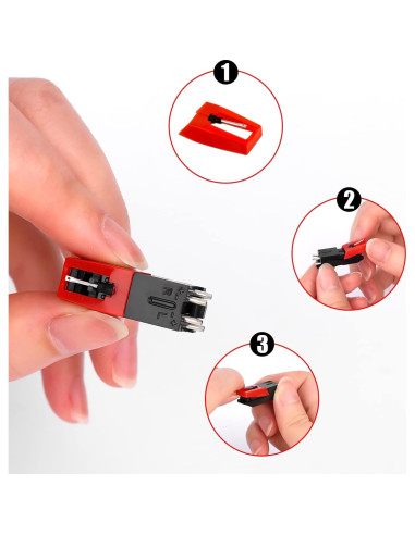 Aguja de Repuesto para Tocadiscos Victrola ION Crosley - 3 Piezas