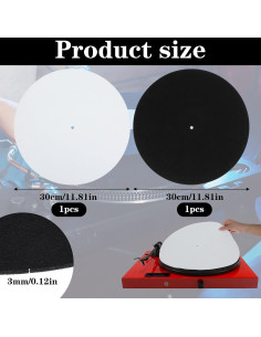 Alfombrillas Antideslizantes para Tocadiscos Vism0LoM 30 cm 2 Piezas 2