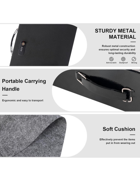 Caja de Seguridad a Prueba de Fuego Polspag Grande con Llave