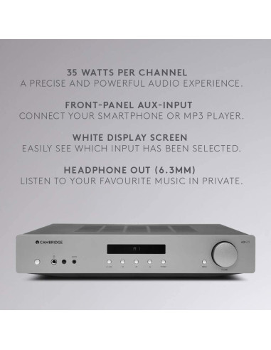 Amplificador Estéreo Cambridge Audio AXA35 35W 2 Canales Phono