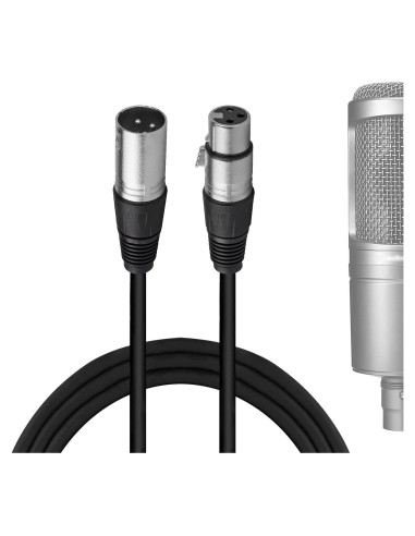 Cable de Micrófono XLR Macho a Hembra 3m GEEKRIA para Audio-Technica