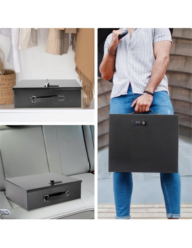 Caja de Seguridad a Prueba de Fuego Polspag Grande con Llave