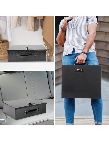 Caja de Seguridad a Prueba de Fuego Polspag Grande con Llave