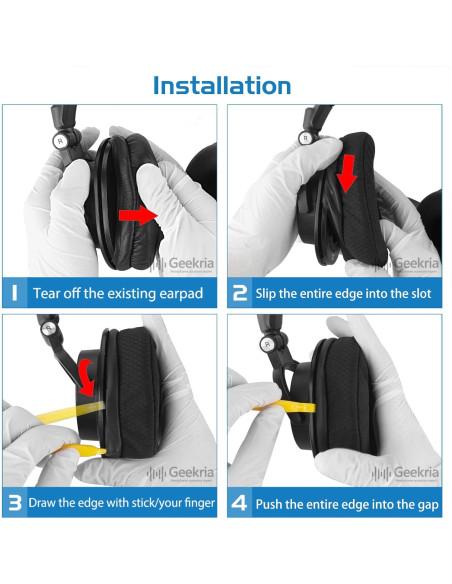 Almohadillas de Repuesto Geekria para Auriculares ATH M50X, M40X, M30X - 2 Unidades