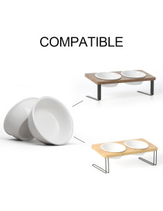 Juego de Cuencos de Cerámica FUKUMARU para Mascotas 2 PCS 2