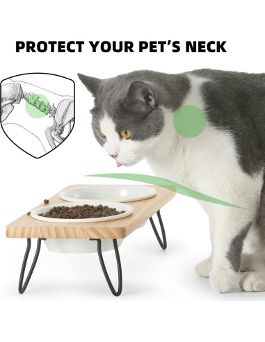 Juego de Cuencos de Cerámica FUKUMARU para Mascotas 2 PCS