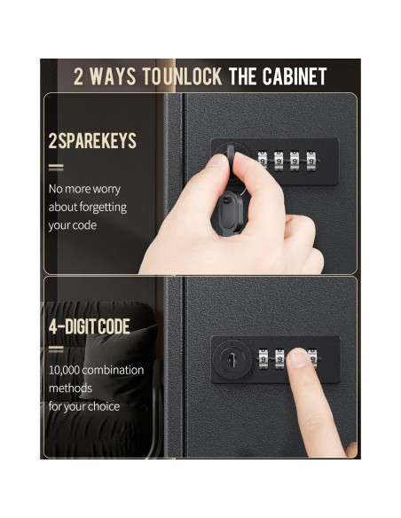 Gabinete de Llaves Uniclife 60 Llaves con Combinación y Llave