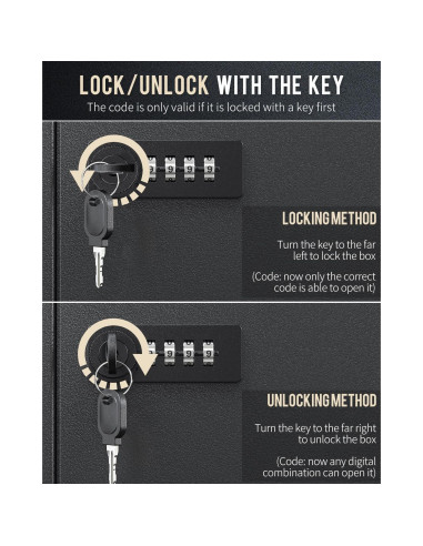 Gabinete de Llaves Uniclife 60 Llaves con Combinación y Llave